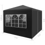 Carpa para celebraciones gris antracita 3x3 m de vidaXL, Carpas y cenadores - Ref: Foro24-45098, Precio: 76,88 €, Descuento: %