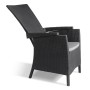 Keter Vermont reclining garden chairs 2 units graphite by , Garden chairs - Ref: Foro24-276218, Price: 247,99 €, Discount: %