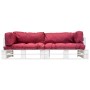 Pallet garden sofas 2 pcs red pine wood cushions by , Outdoor sofas - Ref: Foro24-277386, Price: 228,46 €, Discount: %