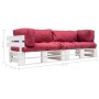 Pallet garden sofas 2 pcs red pine wood cushions by , Outdoor sofas - Ref: Foro24-277386, Price: 228,46 €, Discount: %