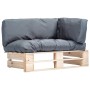 Pallet garden sofa with gray pinewood cushions by , Outdoor sofas - Ref: Foro24-277480, Price: 137,47 €, Discount: %