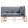 Pallet garden sofa with gray pinewood cushions by , Outdoor sofas - Ref: Foro24-277480, Price: 137,47 €, Discount: %