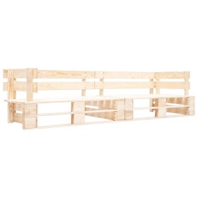 2-seater natural wood pallet garden sofa by , garden benches - Ref: Foro24-277482, Price: 120,99 €, Discount: %