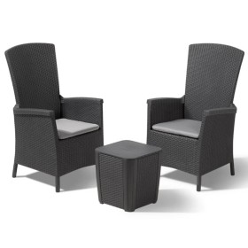 Keter 3-piece garden dining set Vermont graphite 231692 by , Garden sets - Ref: Foro24-408937, Price: 261,54 €, Discount: %