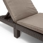 Keter Lounger with cushion Daytona brown by , Loungers - Ref: Foro24-420016, Price: 167,89 €, Discount: %