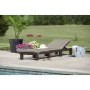 Keter Lounger with cushion Daytona brown by , Loungers - Ref: Foro24-420016, Price: 167,89 €, Discount: %