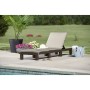 Keter Lounger with cushion Daytona brown by , Loungers - Ref: Foro24-420016, Price: 167,89 €, Discount: %