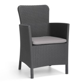 Keter Garden chair Miami graphite 216835 by , Garden chairs - Ref: Foro24-409074, Price: 98,08 €, Discount: %