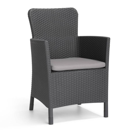 Keter Garden chair Miami graphite 216835 by , Garden chairs - Ref: Foro24-409074, Price: 98,99 €, Discount: %