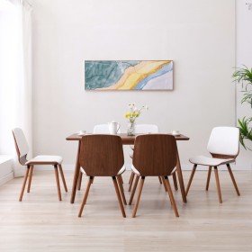 Dining chairs 6 units white synthetic leather by , dining chairs - Ref: Foro24-3054805, Price: 762,61 €, Discount: %