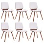 Dining chairs 6 units white synthetic leather by , dining chairs - Ref: Foro24-3054805, Price: 762,61 €, Discount: %