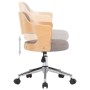 Swivel office chair in bentwood and taupe gray fabric by , Office chairs - Ref: Foro24-3054853, Price: 135,44 €, Discount: %