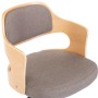 Silla de oficina giratoria de madera curvada y tela gris taupe de , Sillas de oficina - Ref: Foro24-3054853, Precio: 135,44 €...