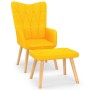 Silla de relajación taburete tela amarillo de , Sillones - Ref: Foro24-327541, Precio: 116,26 €, Descuento: %