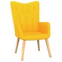 Silla de relajación taburete tela amarillo de , Sillones - Ref: Foro24-327541, Precio: 116,26 €, Descuento: %