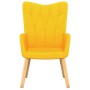 Silla de relajación taburete tela amarillo de , Sillones - Ref: Foro24-327541, Precio: 116,26 €, Descuento: %