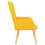 Silla de relajación taburete tela amarillo de , Sillones - Ref: Foro24-327541, Precio: 116,26 €, Descuento: %