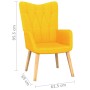 Silla de relajación taburete tela amarillo de , Sillones - Ref: Foro24-327541, Precio: 116,26 €, Descuento: %