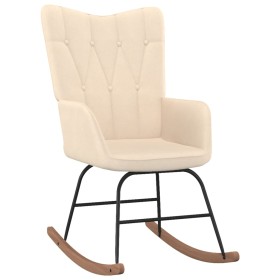 Silla mecedora de tela color crema de , Mecedoras - Ref: Foro24-327613, Precio: 103,56 €, Descuento: %