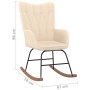 Cream fabric rocking chair by , Rocking chairs - Ref: Foro24-327613, Price: 105,45 €, Discount: %