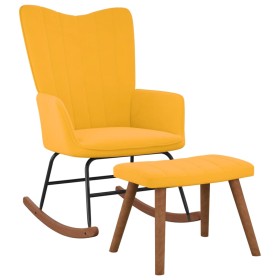 Rocking chair with footrest mustard yellow fabric by , Rocking chairs - Ref: Foro24-327761, Price: 127,99 €, Discount: %