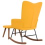 Silla mecedora con reposapiés tela amarillo mostaza de , Mecedoras - Ref: Foro24-327761, Precio: 128,41 €, Descuento: %