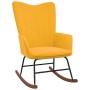 Silla mecedora con reposapiés tela amarillo mostaza de , Mecedoras - Ref: Foro24-327761, Precio: 128,41 €, Descuento: %