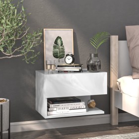 Bright white wall-mounted bedside table by vidaXL, Nightstands - Ref: Foro24-810965, Price: 42,66 €, Discount: %