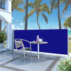 Ausziehbare Seitenmarkise 120x300 cm blau von vidaXL, Sonnenschirme - Ref: Foro24-45361, Preis: 67,99 €, Rabatt: %