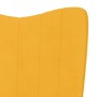 Silla mecedora con reposapiés tela amarillo mostaza de , Mecedoras - Ref: Foro24-327761, Precio: 128,41 €, Descuento: %