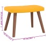 Silla mecedora con reposapiés tela amarillo mostaza de , Mecedoras - Ref: Foro24-327761, Precio: 128,41 €, Descuento: %