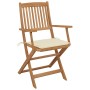 4 pcs folding garden chairs and solid acacia wood cushions by , Garden chairs - Ref: Foro24-3064619, Price: 218,32 €, Discoun...