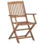 4 pcs folding garden chairs and solid acacia wood cushions by , Garden chairs - Ref: Foro24-3064619, Price: 218,32 €, Discoun...