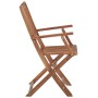 4 pcs folding garden chairs and solid acacia wood cushions by , Garden chairs - Ref: Foro24-3064619, Price: 213,99 €, Discoun...