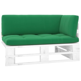 Eckgartensofa aus weiß imprägnierten Kiefernholzpaletten von , Modulare Sofas für den Außenbereich - Ref: Foro24-3066570, Pre...