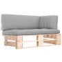 Ecksofa aus imprägnierten Gartenpaletten aus Kiefernholz von , Modulare Sofas für den Außenbereich - Ref: Foro24-3066603, Pre...