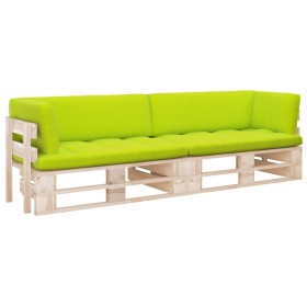 2-Sitzer-Palettensofa mit Kissen aus imprägniertem Kiefernholz von , Gartensets - Ref: Foro24-3066683, Preis: 185,99 €, Rabat...