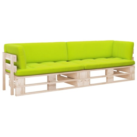 2-seater pallet sofa with impregnated pine wood cushions by , Garden sets - Ref: Foro24-3066683, Price: 189,73 €, Discount: %