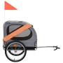 Orange und grauer Fahrradanhänger für Haustiere von vidaXL, Kinderwagen für Haustiere - Ref: Foro24-91764, Preis: 163,76 €, R...