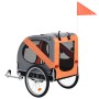 Orange und grauer Fahrradanhänger für Haustiere von vidaXL, Kinderwagen für Haustiere - Ref: Foro24-91764, Preis: 163,76 €, R...