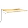 Toldo retráctil manual con luz LED amarillo y blanco 500x350 cm de , Toldos - Ref: Foro24-3069223, Precio: 524,33 €, Descuent...