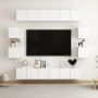 White Engineered Wood 10-Piece TV Cabinet Set by , TV Furniture - Ref: Foro24-3074458, Price: 269,18 €, Discount: %