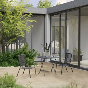 3-piece anthracite steel garden dining set by , Garden sets - Ref: Foro24-3074485, Price: 234,99 €, Discount: %