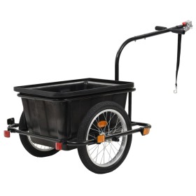 Black 50 L bicycle trailer by vidaXL, Bicycle trailers - Ref: Foro24-91773, Price: 122,99 €, Discount: %