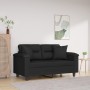 2-Sitzer-Sofa mit schwarzen Mikrofaser-Stoffkissen, 120 cm von , Sofas - Ref: Foro24-3200968, Preis: 253,65 €, Rabatt: %