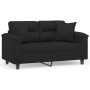 2-Sitzer-Sofa mit schwarzen Mikrofaser-Stoffkissen, 120 cm von , Sofas - Ref: Foro24-3200968, Preis: 253,65 €, Rabatt: %