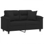 2-Sitzer-Sofa mit schwarzen Mikrofaser-Stoffkissen, 120 cm von , Sofas - Ref: Foro24-3200968, Preis: 253,65 €, Rabatt: %