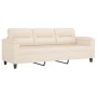 3-seater sofa with beige microfiber fabric cushions 180 cm by , Sofas - Ref: Foro24-3200982, Price: 323,42 €, Discount: %