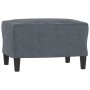 Sillón con taburete terciopelo gris oscuro 60 cm de , Sofás - Ref: Foro24-3201165, Precio: 229,68 €, Descuento: %