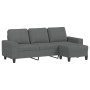 3-seater sofa with stool in dark gray fabric 180 cm by , Sofas - Ref: Foro24-3201152, Price: 397,32 €, Discount: %